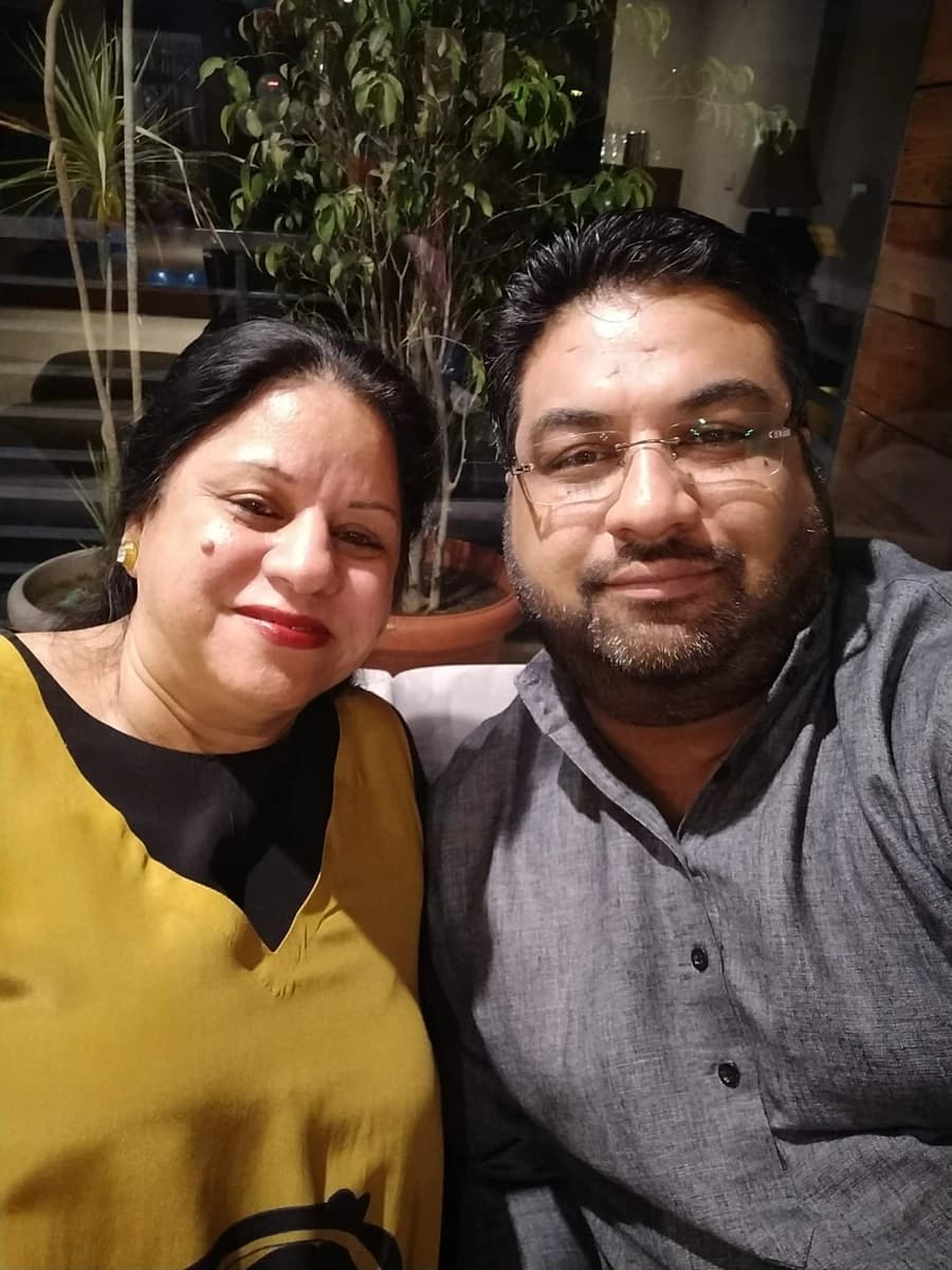 Shobha and her son Gautam Arora together in New Delhi