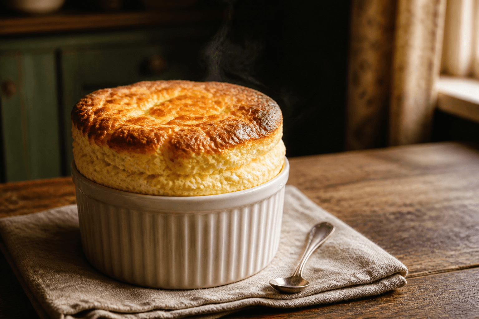 Phil & Serb's Three-Cheese Soufflé